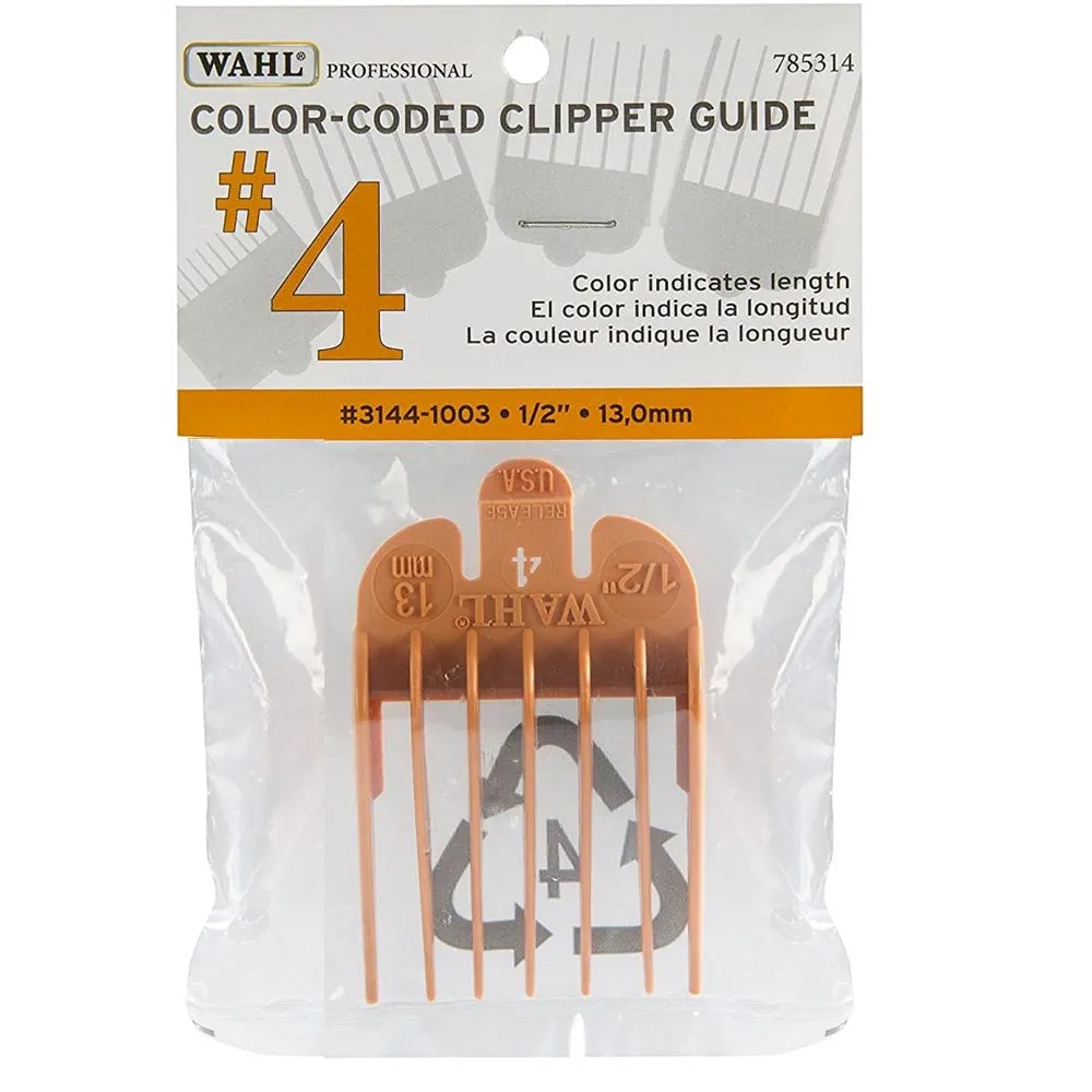 10 Pack Wahl Color-Coded Clipper Guide #4 - 1/2" #3144-1003