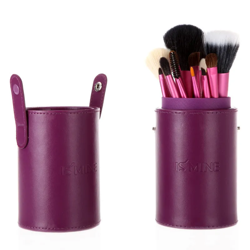 13 pcs Professional Portable makeup brushes make up brushes Set Cosmetic Brushes Kit Makeup Tools with Cup holder Case-Hot Sale-TOP Quality!-[Free Shipping]