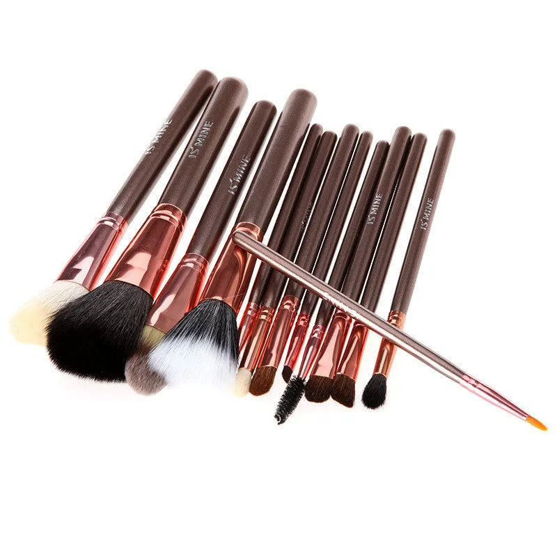 13 pcs Professional Portable makeup brushes make up brushes Set Cosmetic Brushes Kit Makeup Tools with Cup holder Case-Hot Sale-TOP Quality!-[Free Shipping]