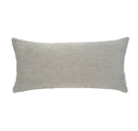 14x31 Lina Linen Pillow, Grey Stripe