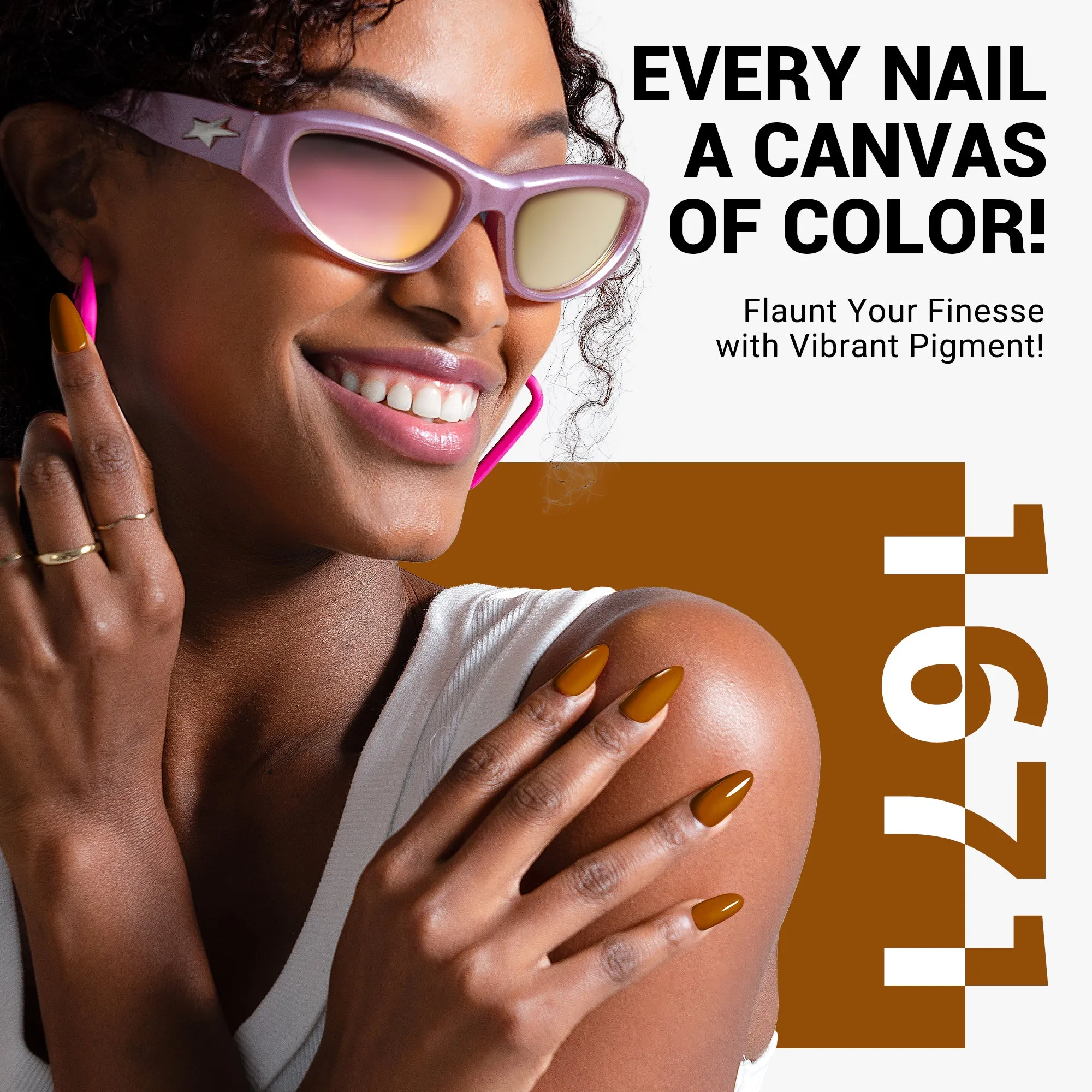 1671 Caramel Coffee Brown - Thick Gel Nail Polish(15ml)