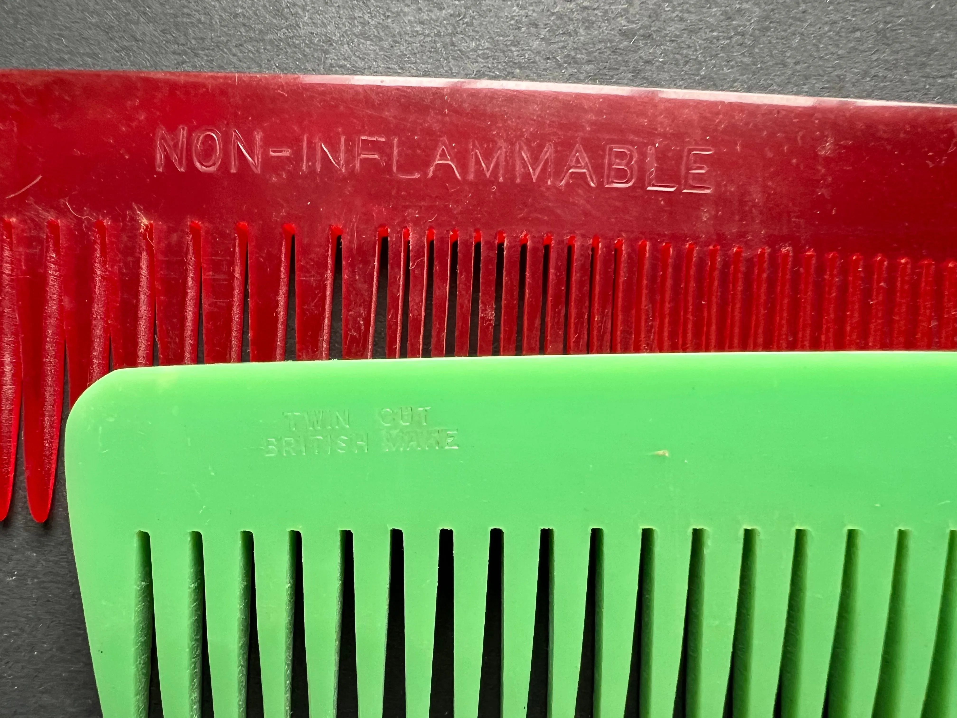 1920s BIG "NON-INFLAMABLE" Combs - KERONYX Aberdeen Combworks