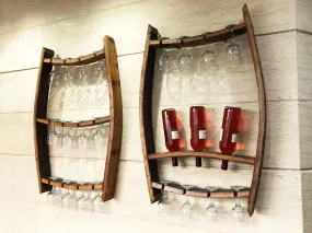 2 x Trio Pack: Wine Barrel Trio Bottle   Trio Glass Display