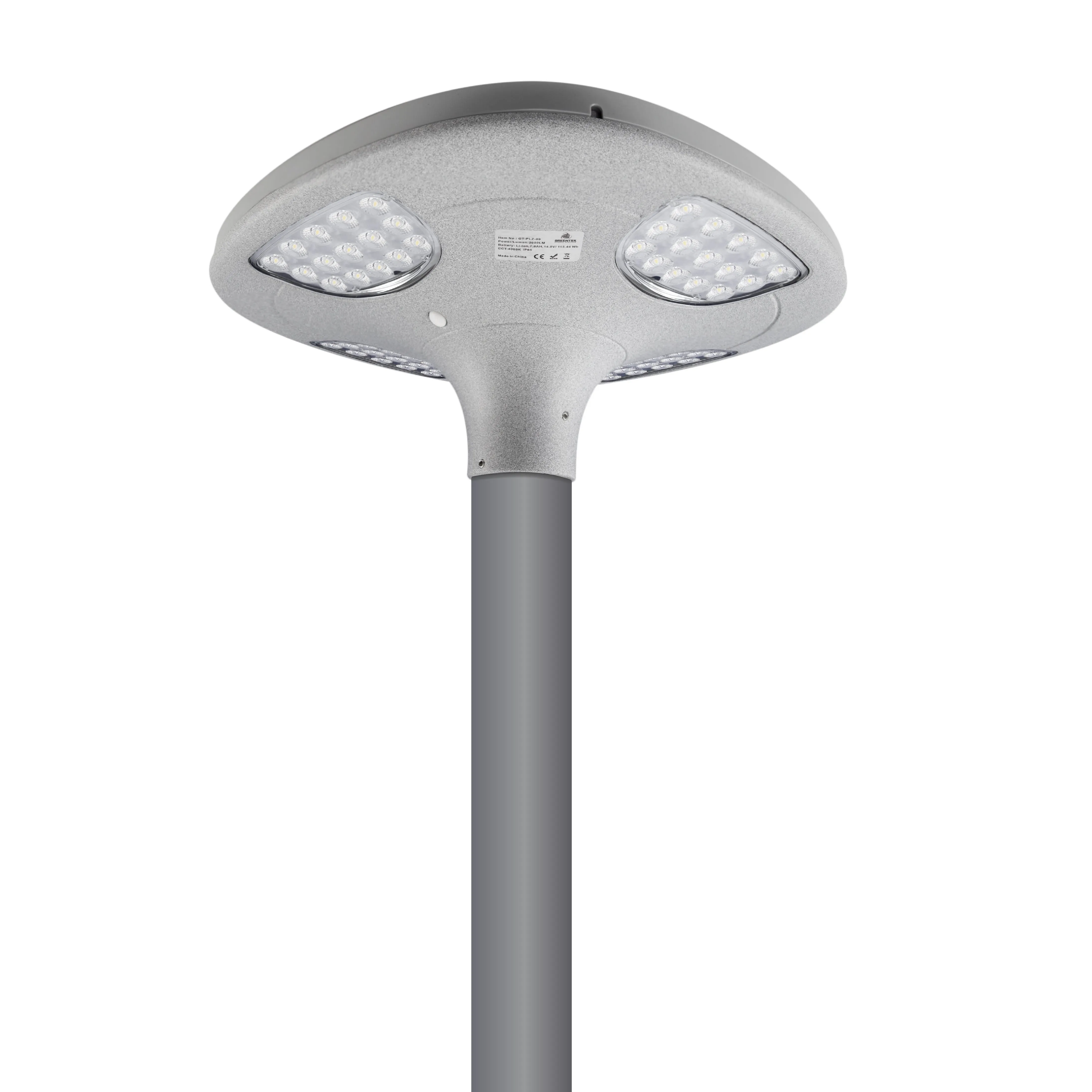 2000 Lumen Solar Post Top - LED Pathway And Street Light