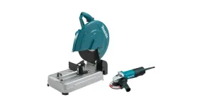 2020 Makita 14" Cut-Off Saw w/Tool-Less Wheel Change & Grinder (LW1400X2)