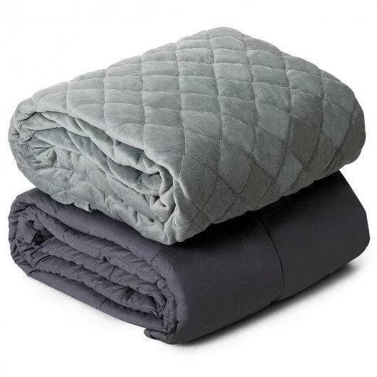 25 lbs Weighted Blanket 100% Cotton with Soft Crystal Cover