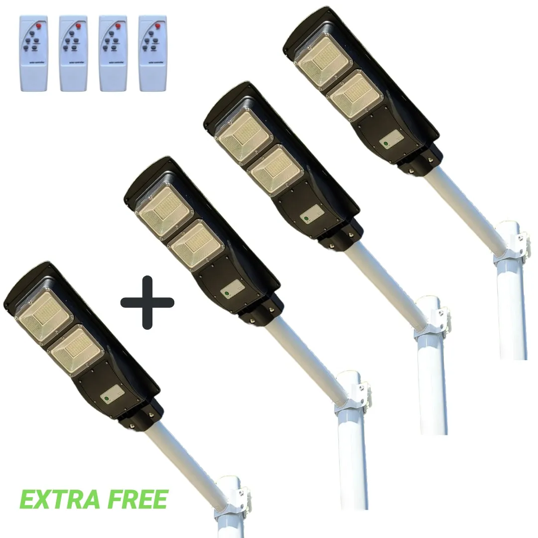 3 Lights   1 Free 60W Solar Street High Brightness Light 6000 Lumens