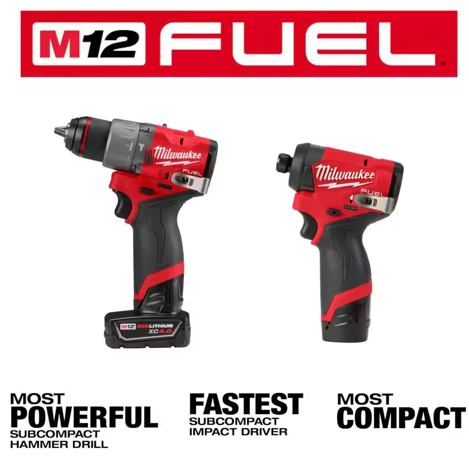 3497-22 Milwaukee M12 Fuel Cordless 2-Tool Combo Kit (3404-20, 3453-20)