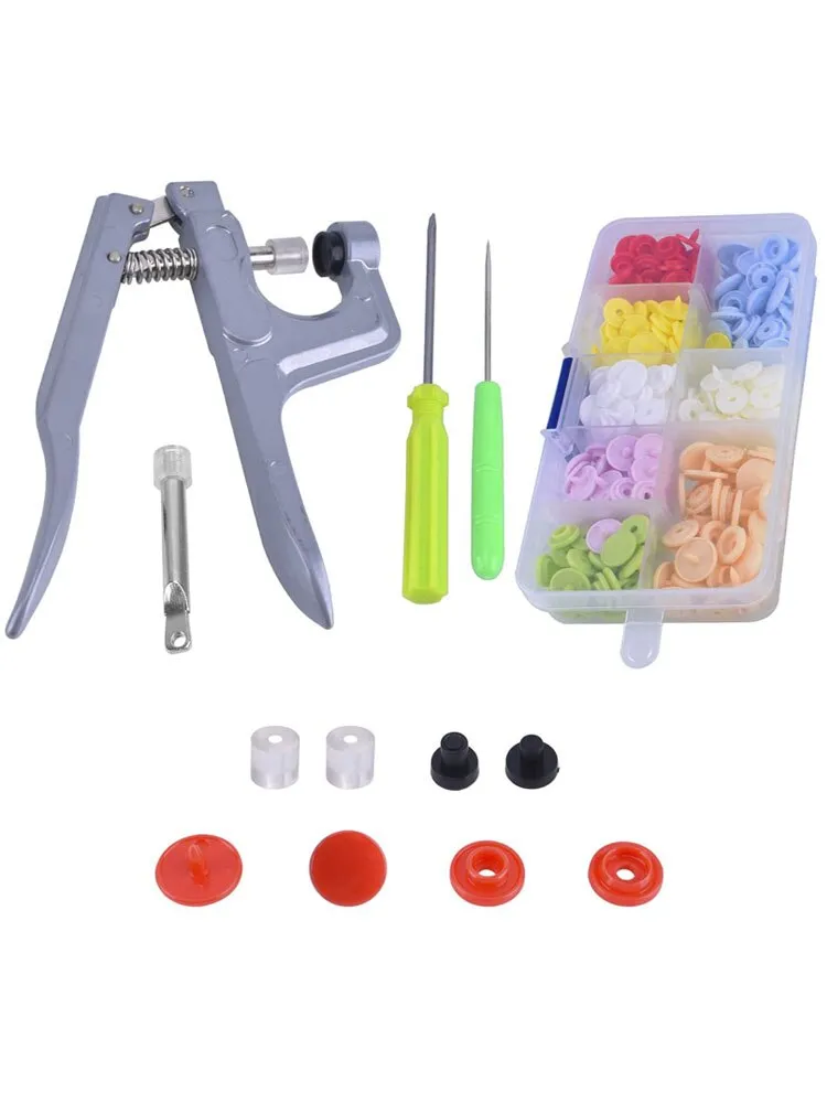 360/150/50 Sets T5 Plastic Snap Button with Snaps Pliers Tool Kit &amp; Organizer Containers,Easy Replacing Snaps,DIY Family Tailor