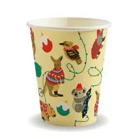 390mL/12oz (90mm) Christmas Single Wall BioCup - 1000/CTN