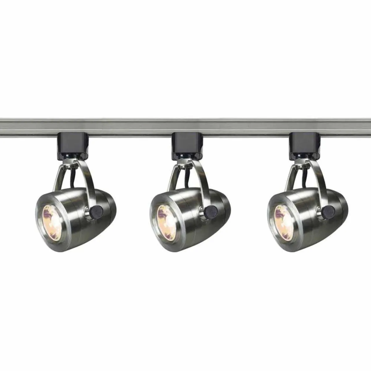 4 ft 3 Lights Pinch Back LED Track Kit 36W 3000 Lumens 3000K, Halo, 36°, Nickel