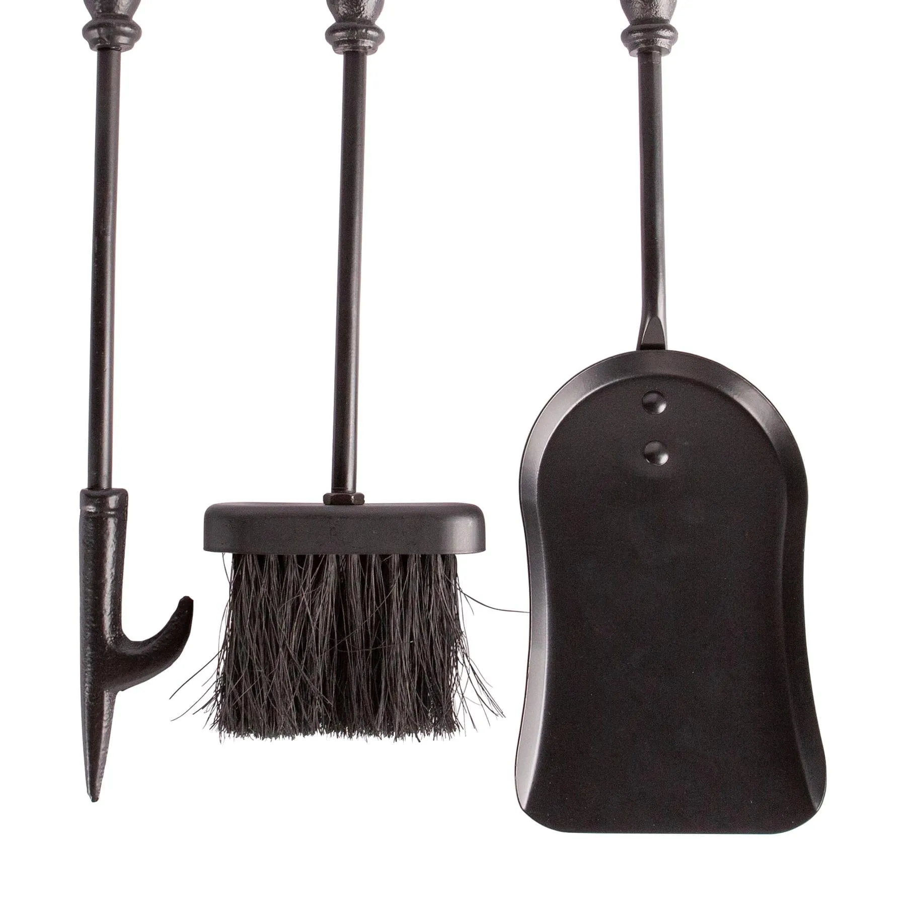 4pc Black 'Arundel' Fireside Companion Set - By Hammer & Tongs