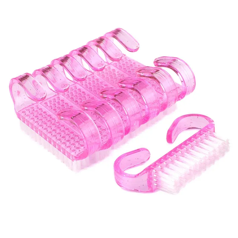 50Pcs/Lot Cleaning Nail Brush Tools Colorful  Plastic Dust Cleaner Brushes Nail Art Manicure Pedicure Powder Soft Remover