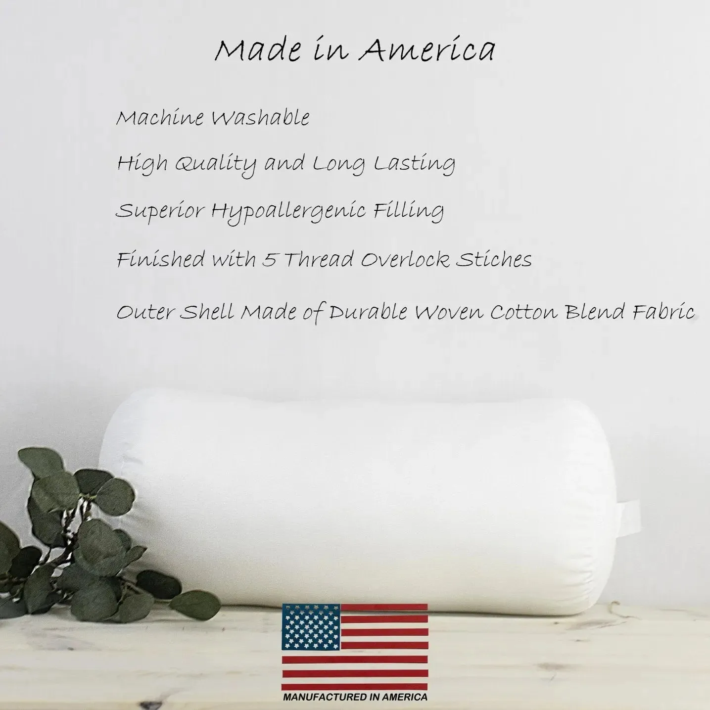 6x46 | Bolster Insert | Indoor Outdoor Hypoallergenic Polyester Fill | Quality Insert | Premium Insert