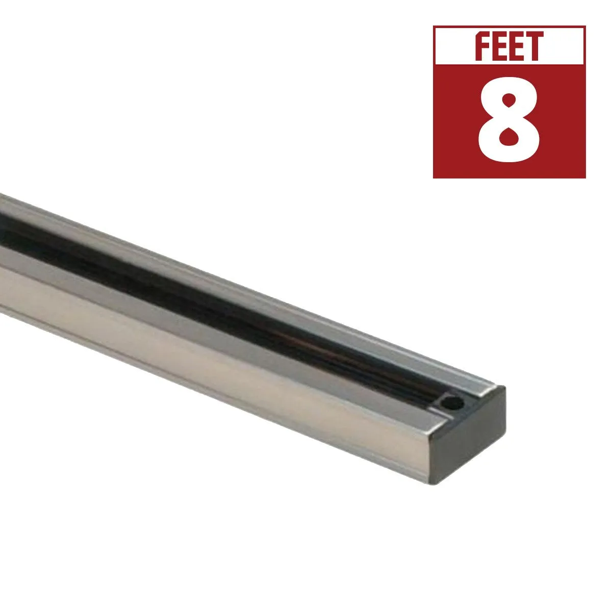 8 Ft. Track Rail One Circuit, Halo, Brushed Nickel Finish