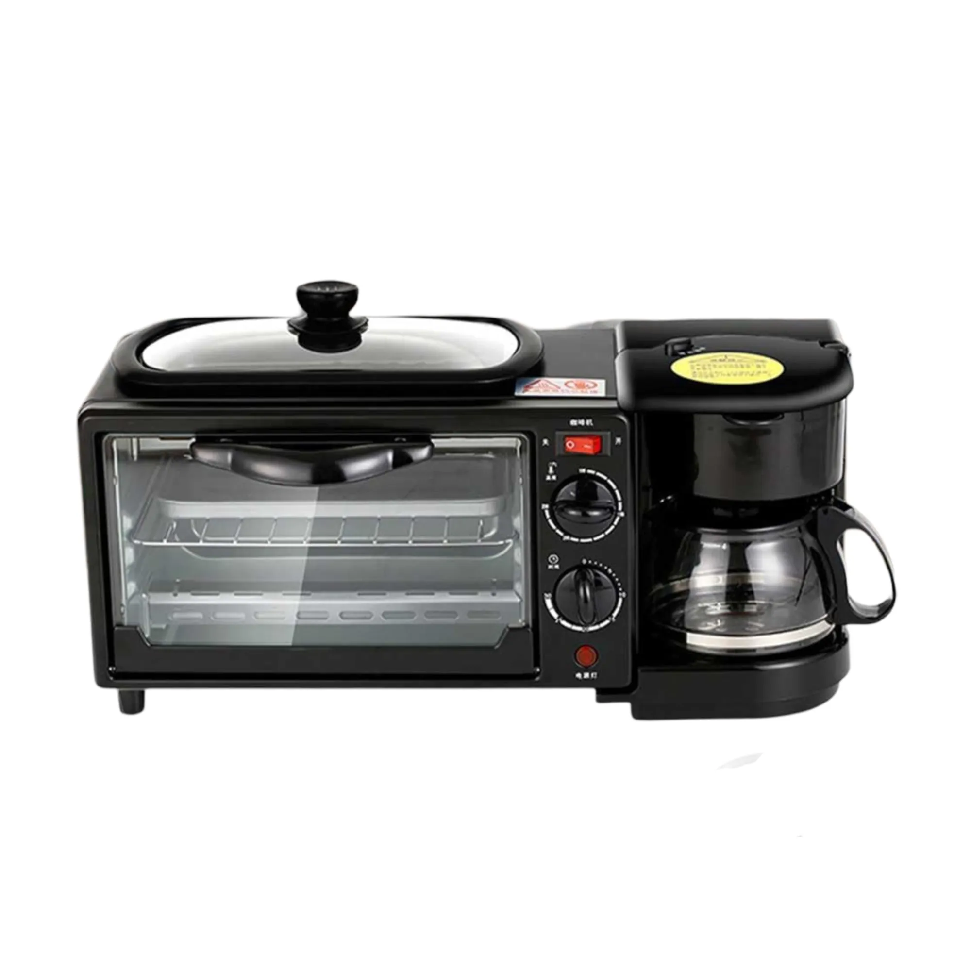 9L 3-in-1 Multifunctional Frying And Breakfast Maker With Coffee Machine