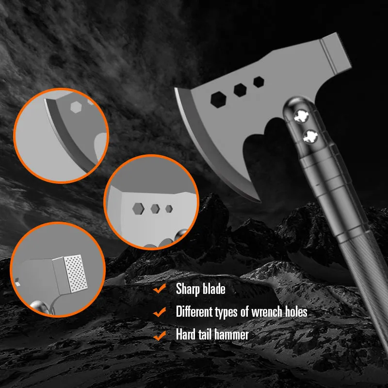 Adjustable Survival Shovel Axe Hammer Combos Kit Multitool Shovel Set For Camping Hiking