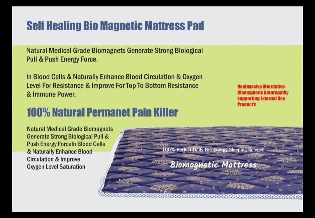 Ansh Creation BIO Magnetic Mattress Protector with 2 Pillow (5X6 feet) Blue