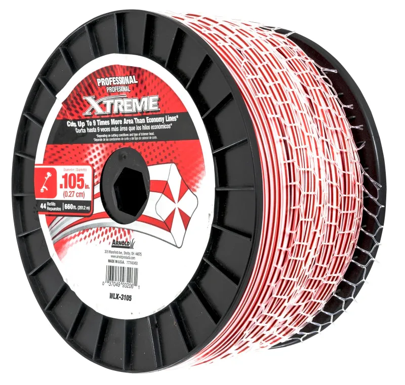 ARNOLD Maxi Edge WLM-3105 Trimmer Line Spool, 0.105 in Dia, 665 ft L, Polymer :SPOOL: QUANTITY: 1