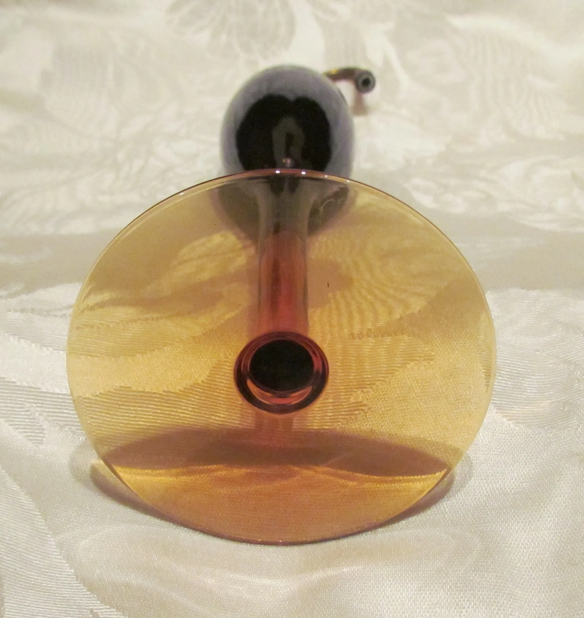 Art Deco Devibliss Amber Atomizer Perfume Bottle