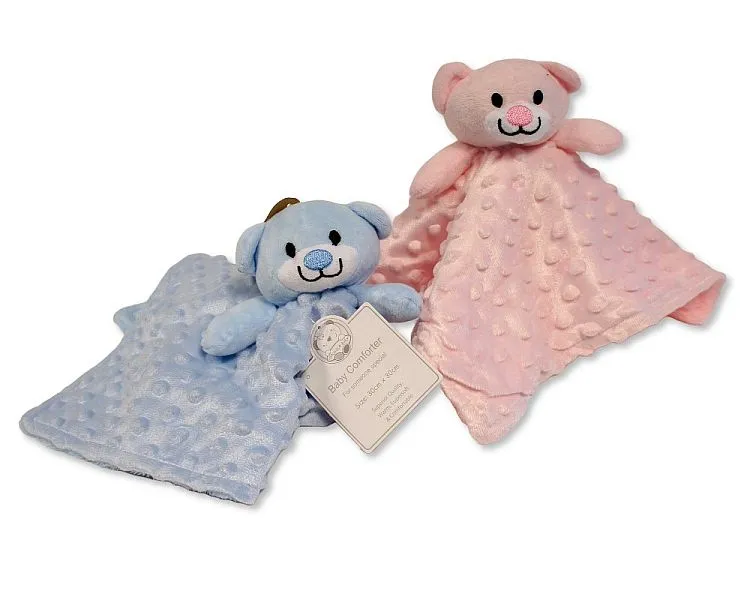 Baby Comforter - Teddy - Pink and Sky (30X30cm) (PK6) GP-25-1245