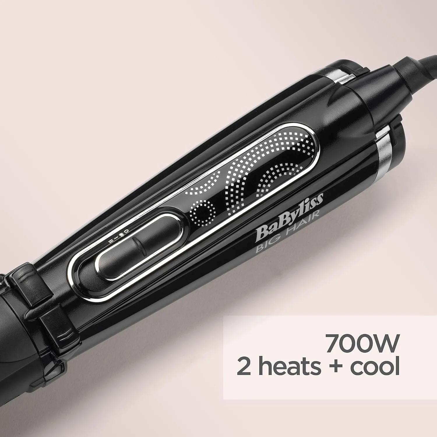 BaByliss Big Hair Rotating Hot Air Blow dry Brush, Dry and style in one step, 50mm