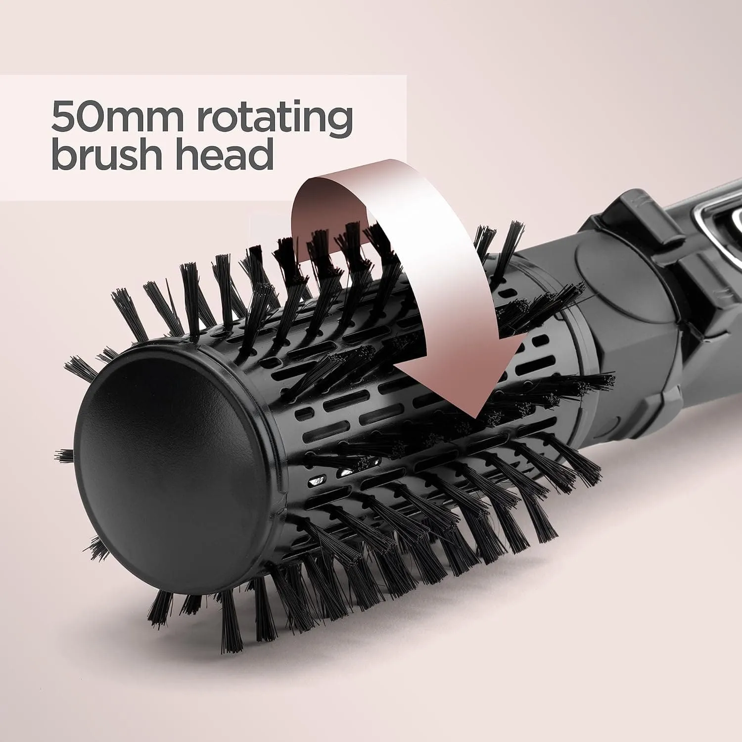 BaByliss Big Hair Rotating Hot Air Blow dry Brush, Dry and style in one step, 50mm