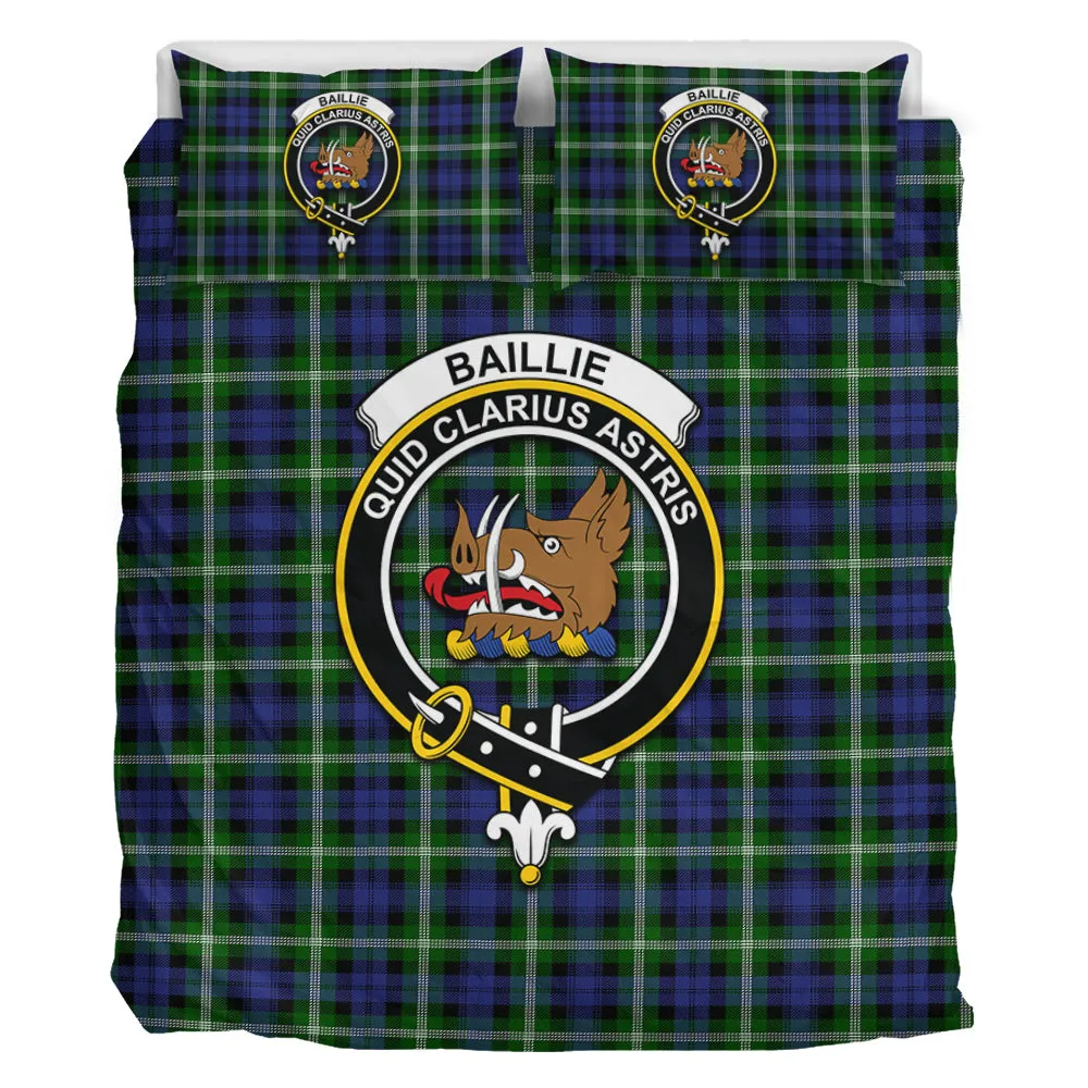 Baillie (Bailey) Tartan Bedding Set with Family Crest