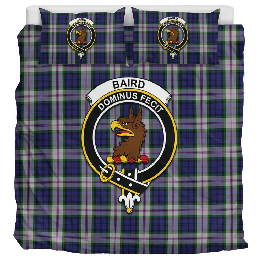 Baird Dress Tartan Bedding Set with Family Crest