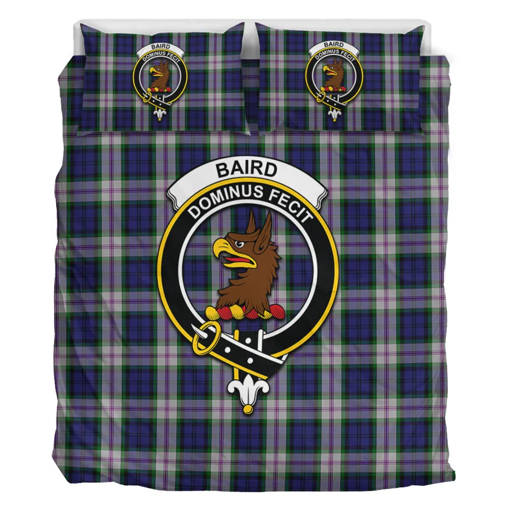 Baird Dress Tartan Bedding Set with Family Crest