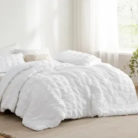 Bedsure Twin Comforter Set - Twin Bed in a Bag 5 Pieces Plaid Seersucker Bedding Set, Soft Lightweight Down Alternative Comforter, Twin Bed Set (White Plaid, Twin)