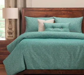 Belmont Turquoise 6 Piece Queen Luxury Duvet Cover and Insert Set