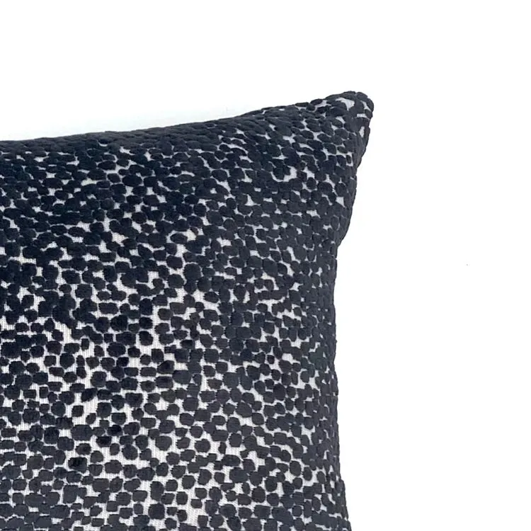 Black Speckled Lumbar Pillow Cover 11x21