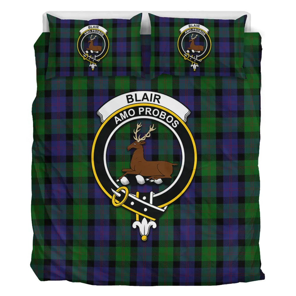 Blair Tartan Bedding Set with Family Crest