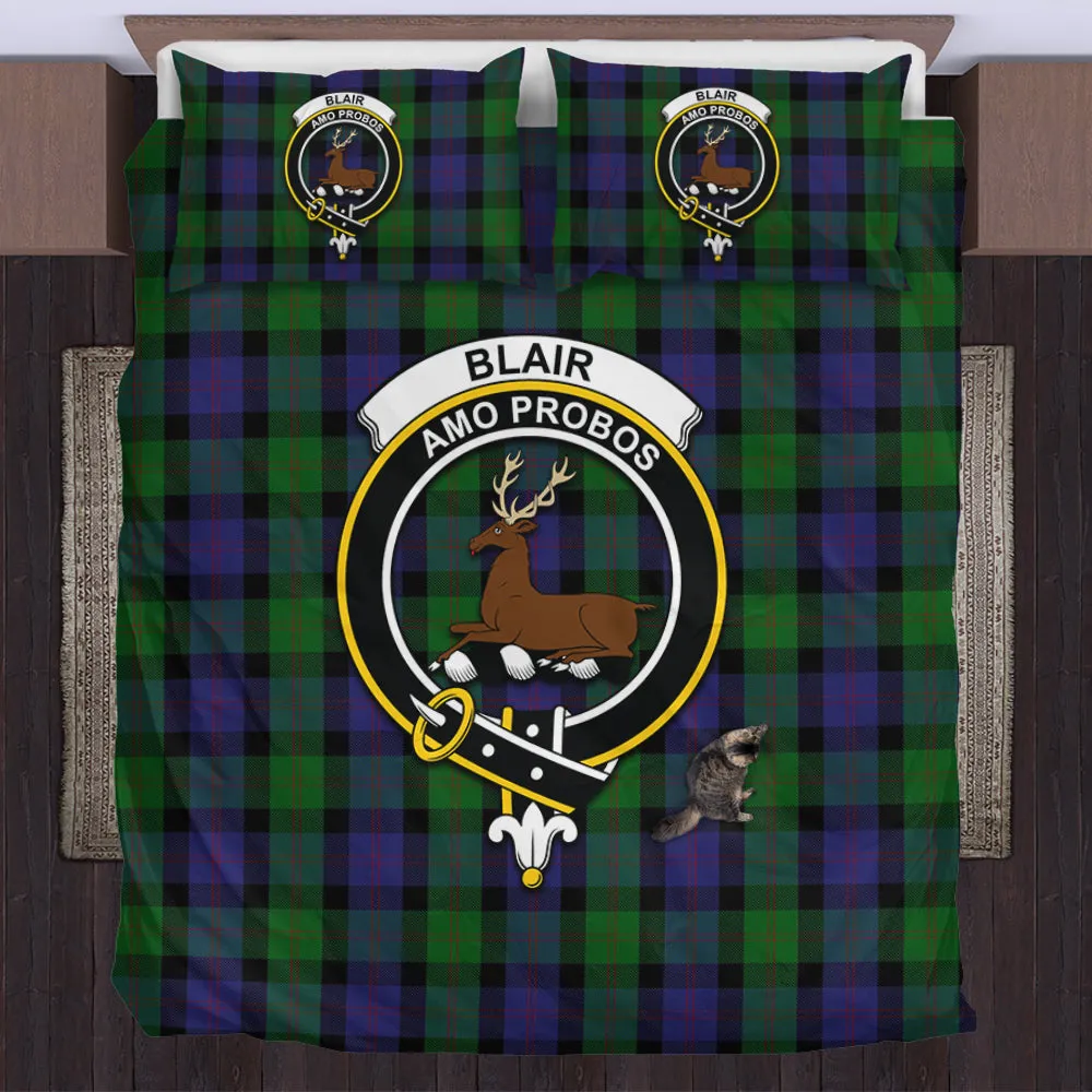 Blair Tartan Bedding Set with Family Crest