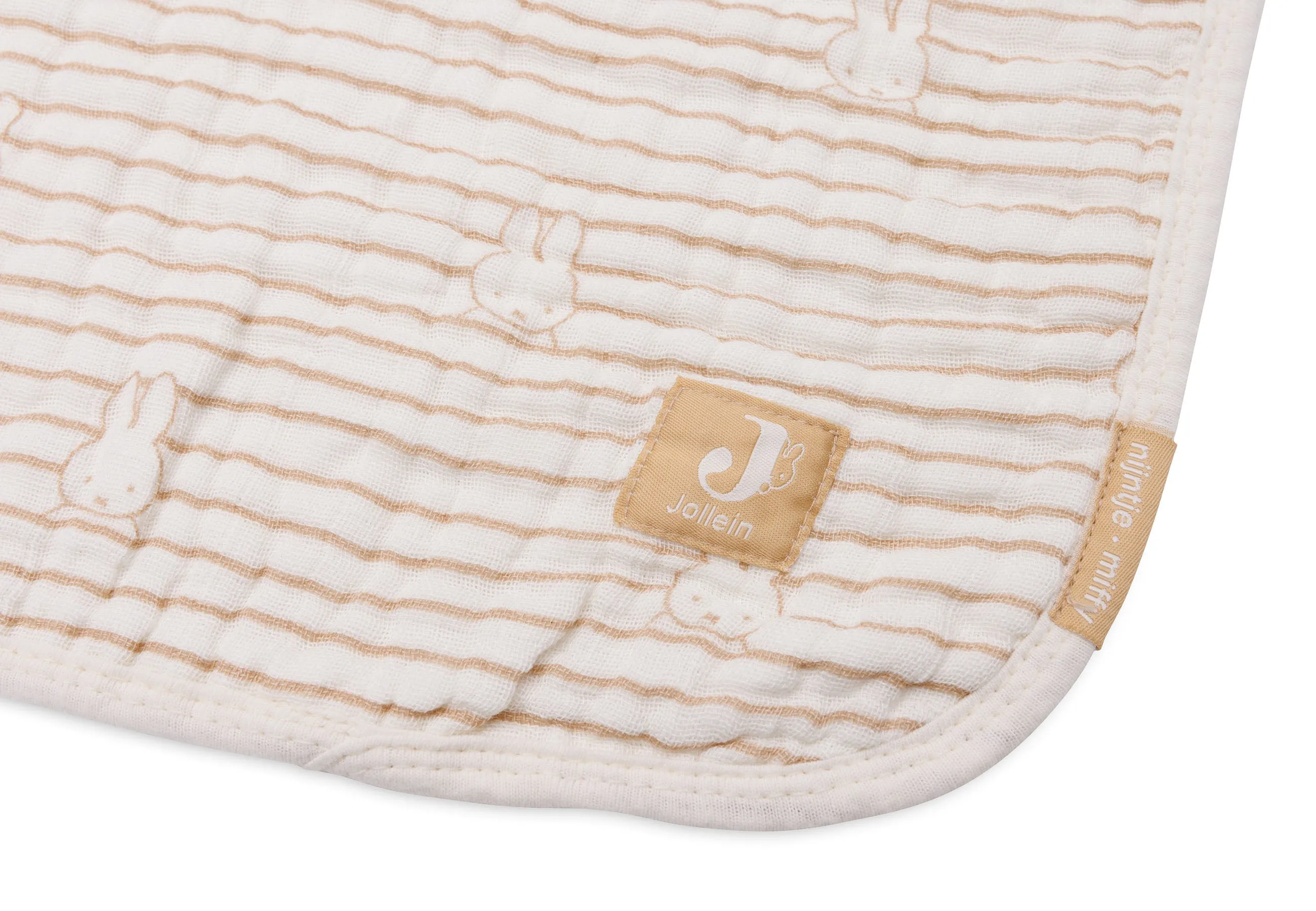 Blanket Muslin Cradle 75x100cm Miffy Stripe - Biscuit