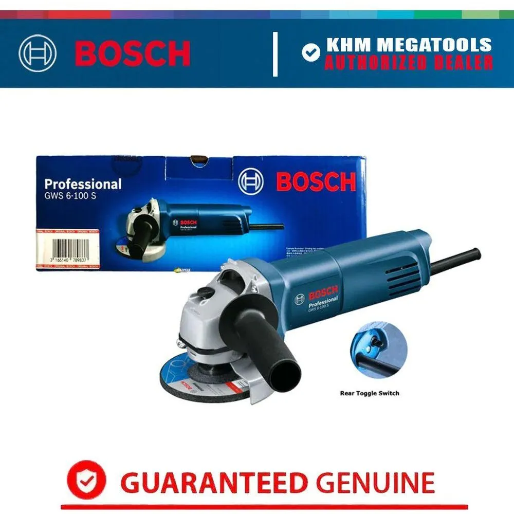 Bosch GWS 6-100 S Angle Grinder 4" (100mm) 710W [Rear Toggle Switch]