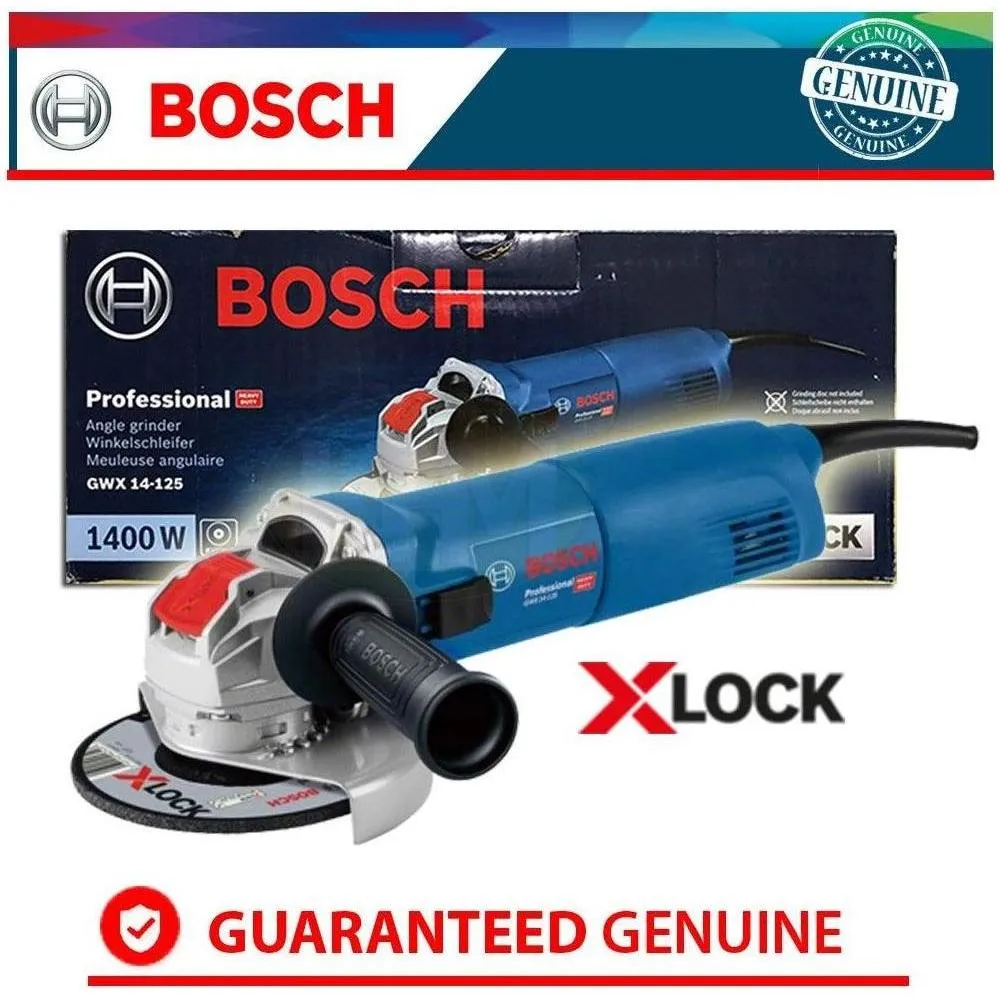 Bosch GWX 14-125 Angle Grinder 5" (125mm) 1400W [X-Lock]