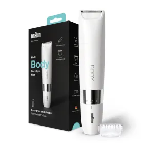 Braun Body Mini trimmer BS1000 Wet & Dry with trimming comb, White