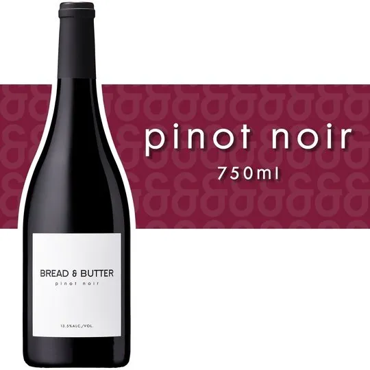 Bread & Butter Pinot Noir Red Wine, California, 13.5% ABV, 750ml Glass Bottle, 5-150ml Servings