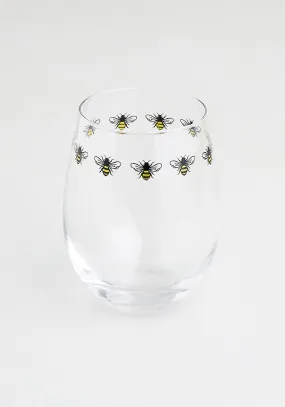 Catching A Buzz Wine Glass