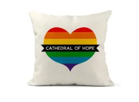 Cathedral of Hope Pillow - Pride Heart