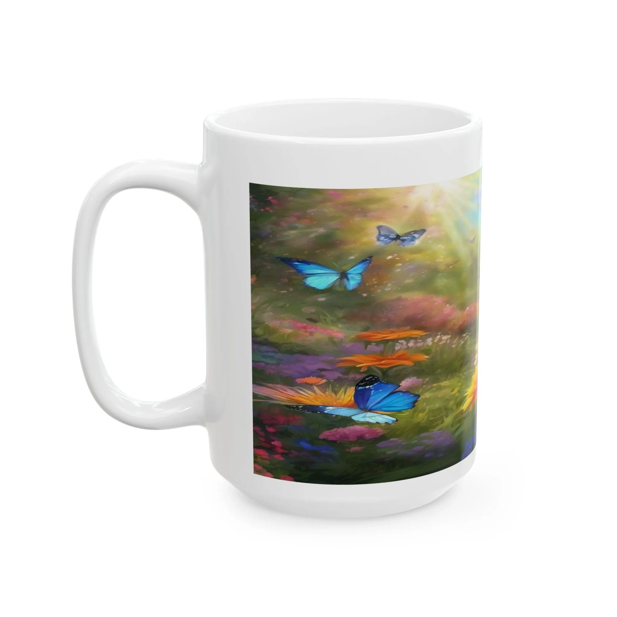 Ceramic Mug, (11oz, 15oz) Butterflies Mug Full