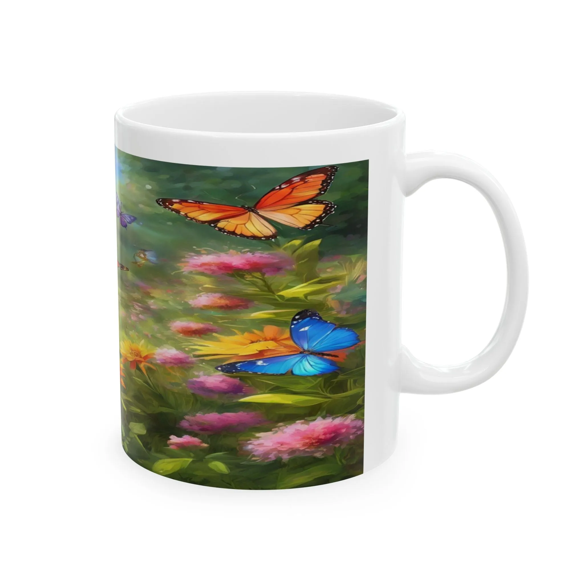 Ceramic Mug, (11oz, 15oz) Butterflies Mug Full