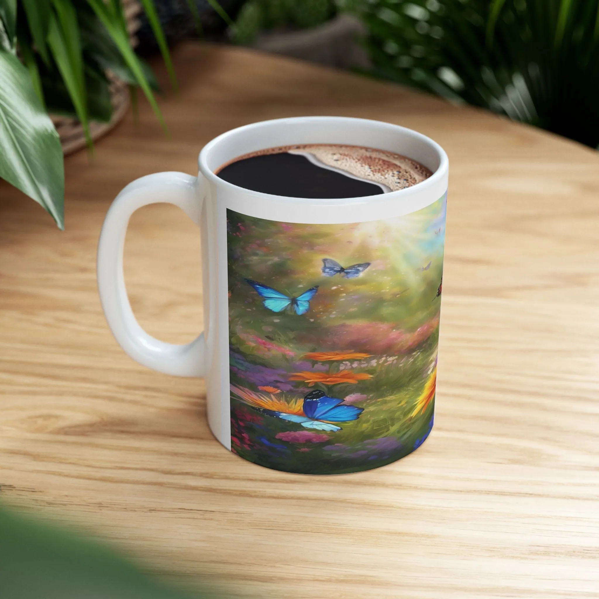 Ceramic Mug, (11oz, 15oz) Butterflies Mug Full