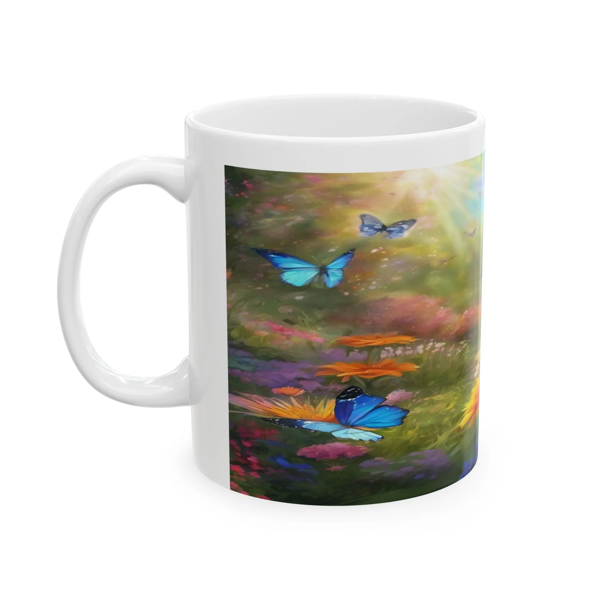 Ceramic Mug, (11oz, 15oz) Butterflies Mug Full