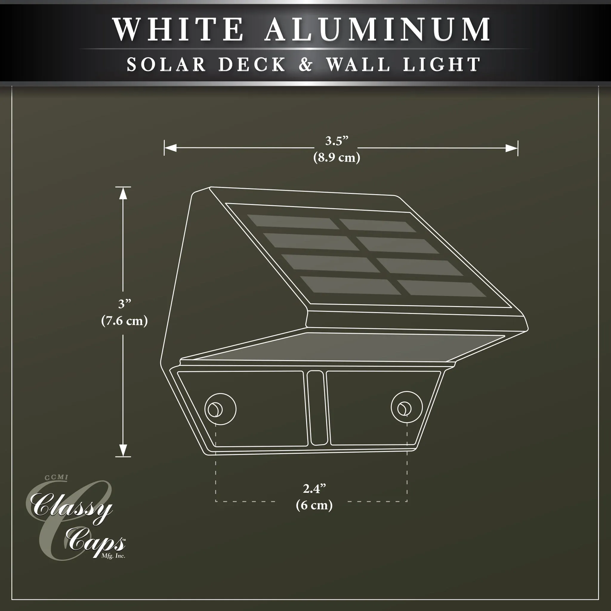 Classy Caps White Aluminum Deck & Wall Light SL179