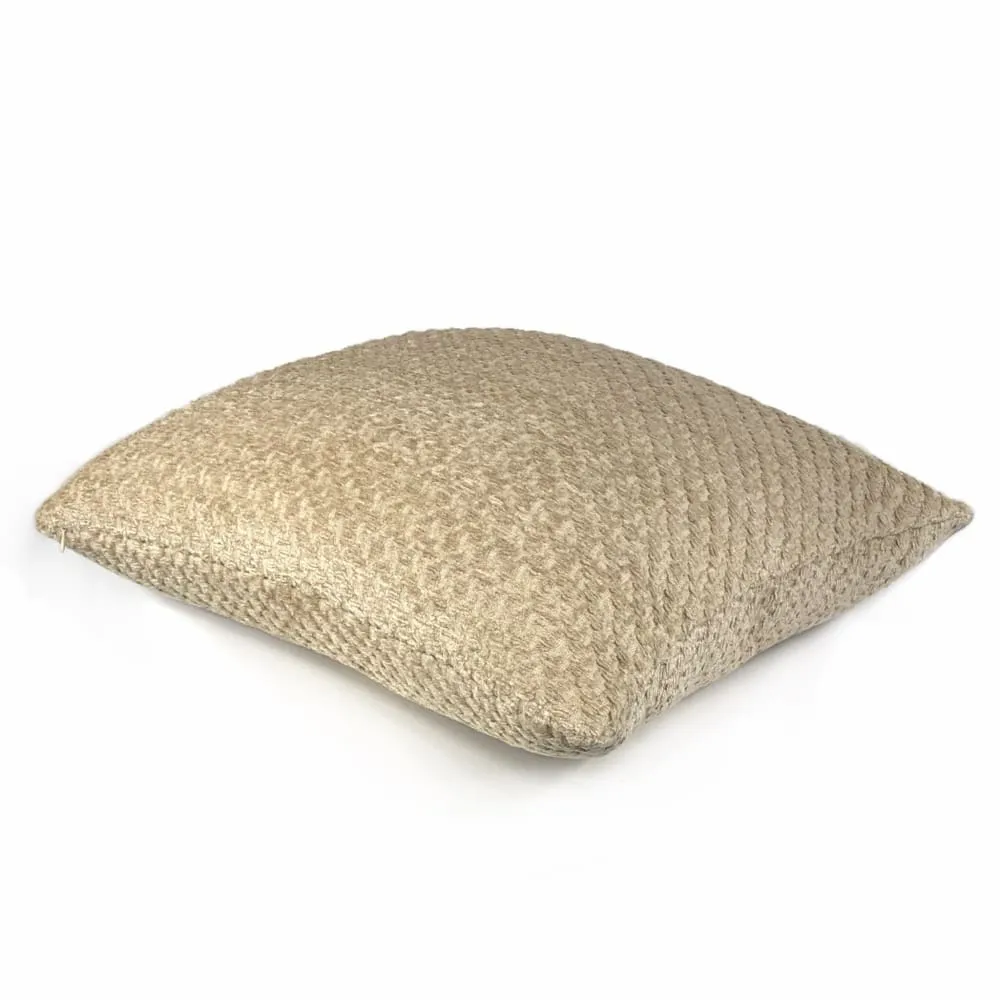 (CLEARANCE) Bismarck Wheat Beige Soft Textured Chenille Pillow Cover