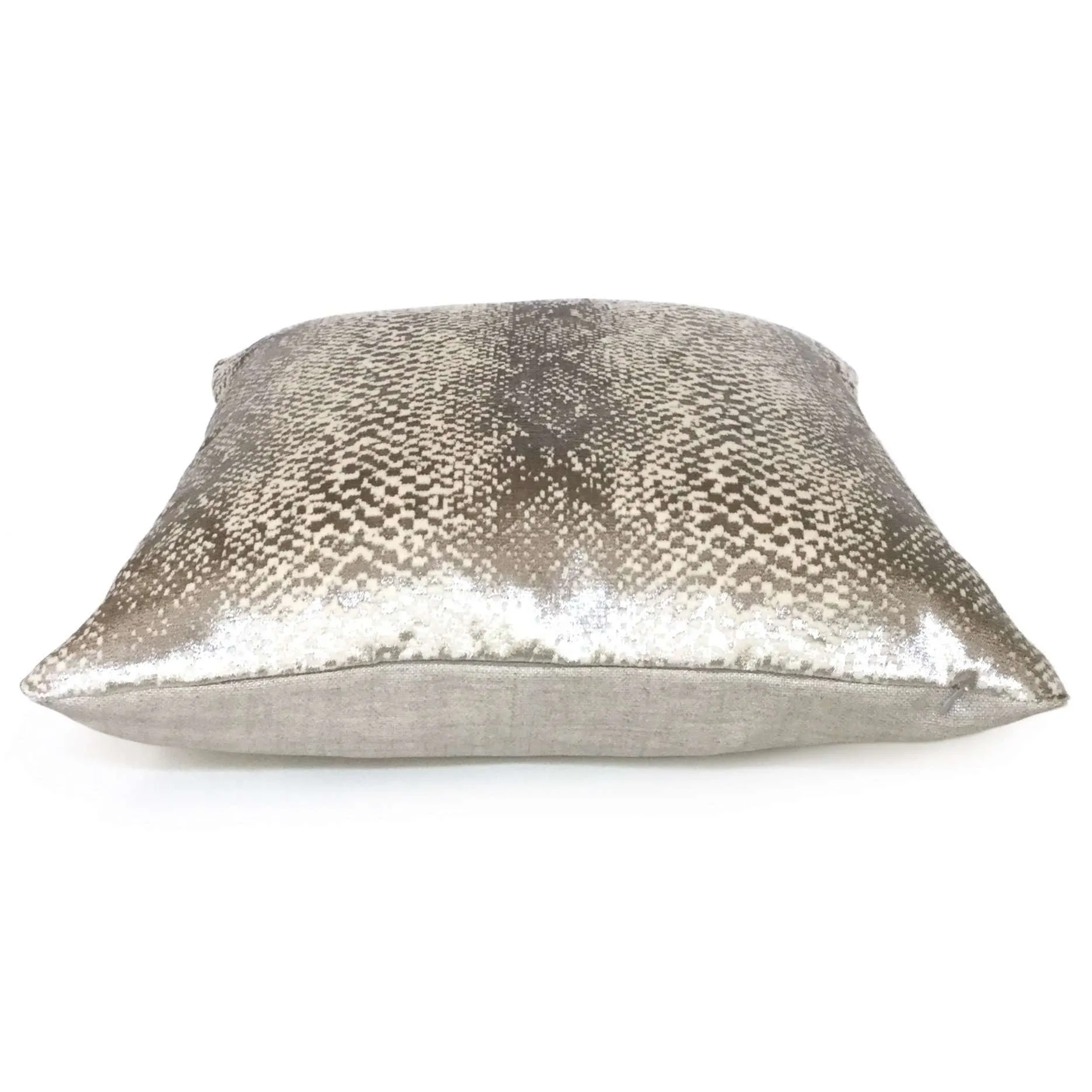 (CLEARANCE) Robert Allen Hidden World Zinc Silver Gray Velvet Pillow Cover