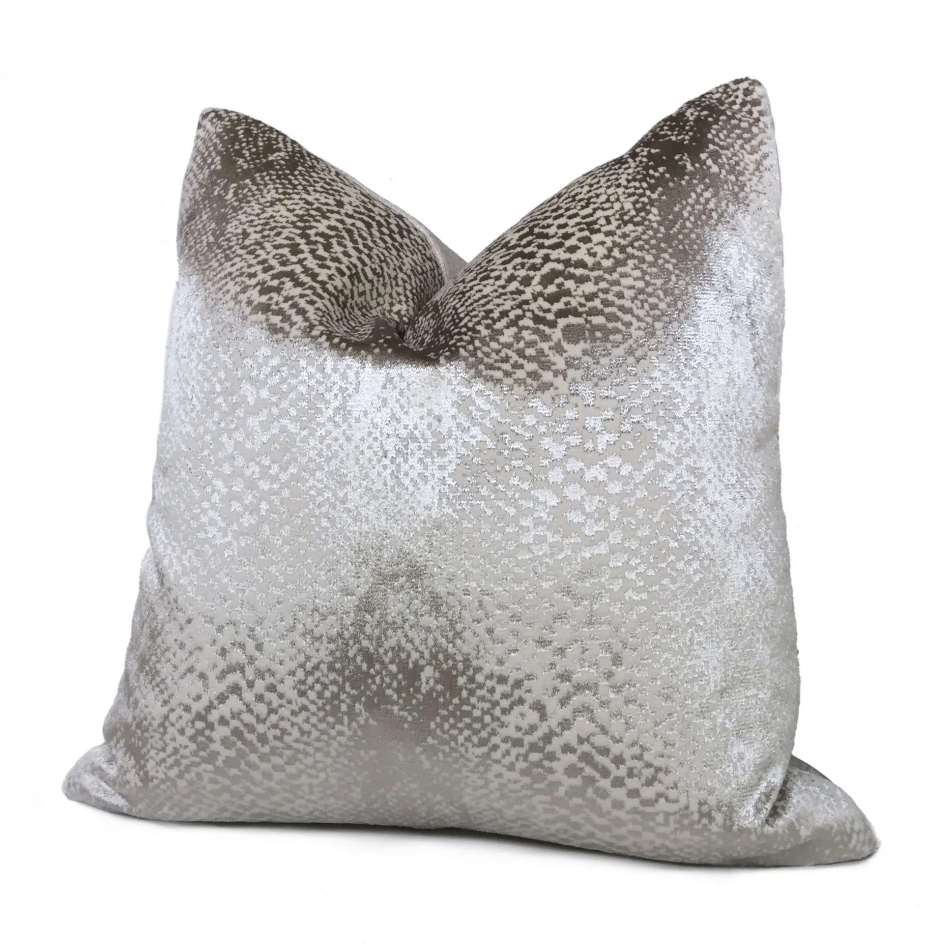 (CLEARANCE) Robert Allen Hidden World Zinc Silver Gray Velvet Pillow Cover